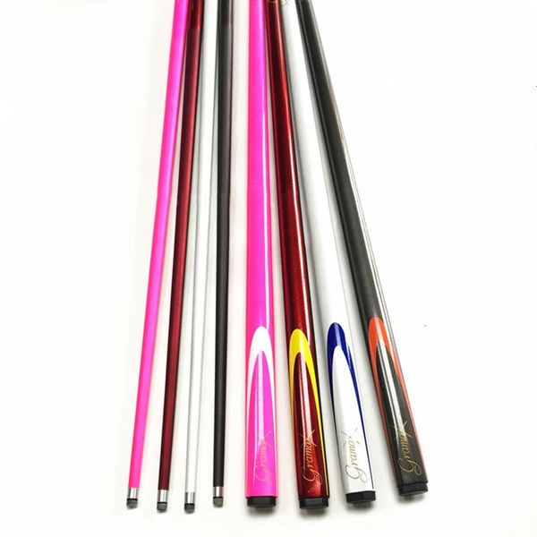 Snooker Que de 9 mm Tip Carbon Billiard Pool Cue Stick 1/2-PC 240409