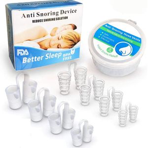 Cessation du ronflement 148PCS Anti Apnée Pince-nez Aide à la respiration Silent Snore Device Sleeping Equipment Stop Tool Soulager la nuit 221121