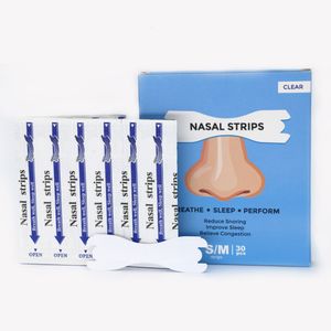 Snuring Stoping 30 stcsbox Stopper heldere neusstroken om niet te snurken Better Nose Breathe Slapen Relax66x19mm Antisnoring Patch 221121