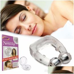 Snoring Cessation Sile Magnetic Anti Snore Stop Nose Clip Sleep Tray Slee Help Apnea Guard Night Device With Case Drop Delivery Heal Dhqrb