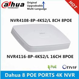 Snoring Dahua 4k NVR NVR41088P4KS2 / L 8CH avec 8 PoE NVR41168P4KS2 / L 16CH avec 8poe Ports Lite Network Recorder