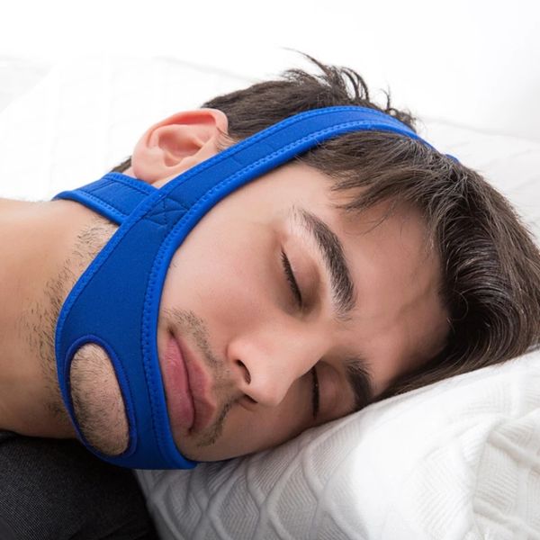 Tapón de ronquidos, solución de mandíbula antiapnea, soporte para dormir, cinturón de apnea, herramienta ajustable para el cuidado del sueño