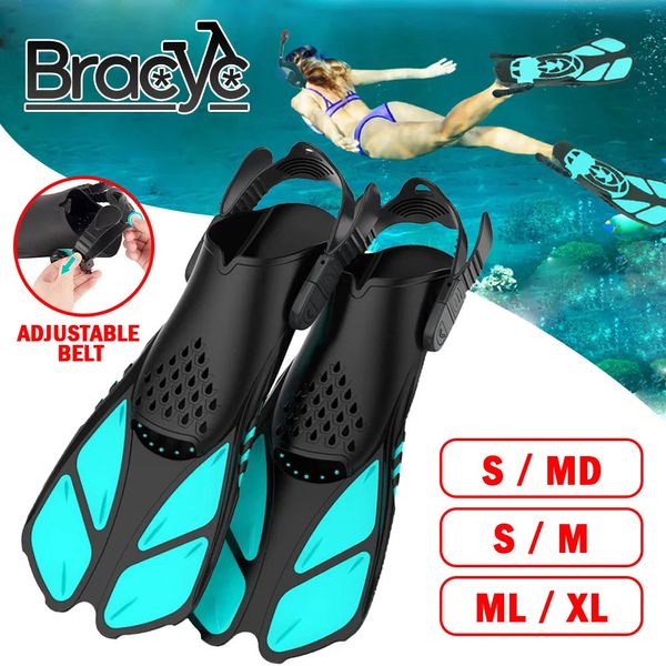 Snorkeling Fins Hombres Mujeres Buceando alas de natación Scuba profesional para niños Regalo de piscina para adultos 240407