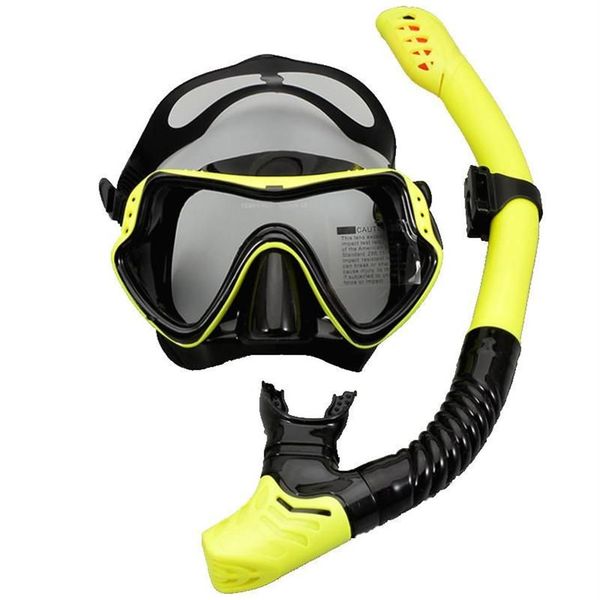 Snorkels Natación profesional Buceo Tubo de buceo Anti-niebla y máscara de respiración Gafas fáciles Set Gafas Anti Masks346d