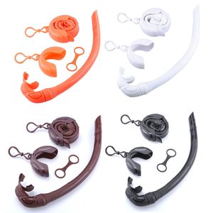 Snorkels Sets Duiken Siliconen Snorkel Vrouwen Mannen Roll Up Snorkel Ergonomische Mondstuk Natte Ademslang Snorkelen Benodigdheden 230601