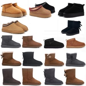 Snow UGSboots Australie Designer Tasman Classic Chaussures Mini Tazz Pantoufle Ug Chestnut Femmes Bottillons''ugGLI''Platform ugGNESS Baskets Fourrure En Peau De Mouton Botte D'hiver