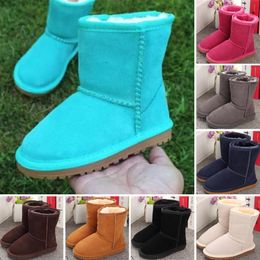 Snow Boots Cotton Shoes Short Boots Winter Dames S Geikte pluche warme anti-Skid Student Flash Flat WGG-maat 22-35