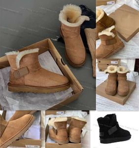 Bottes de neige femmes en peau de mouton en peau de mouton bottines chaussures australie classique hommes U3352 Ultra mat fourrure daim laine mélange confort chaussons d'hiver