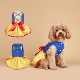 Snow Dog Costume - Christmas Princess Puppy Robe Snow Pet Apparel For Party Christmas Halloween Événements spéciaux Costume 240416