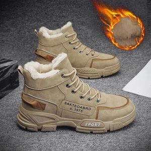 Sneeuwmode winter pluche mannen 427 casual outdoor sneakers vazen warme schoenen niet -slip enkel laarzen mannelijk 231018 658