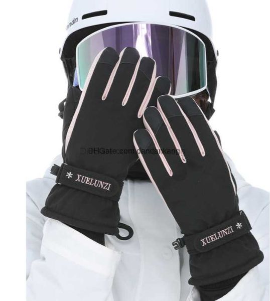 Gants de neige Imperméables Cyclisme Ski Snowboard Sports Doigt complet Garder au chaud Screentouch Gant d'hiver femmes sécurité extérieure mitaines de protection