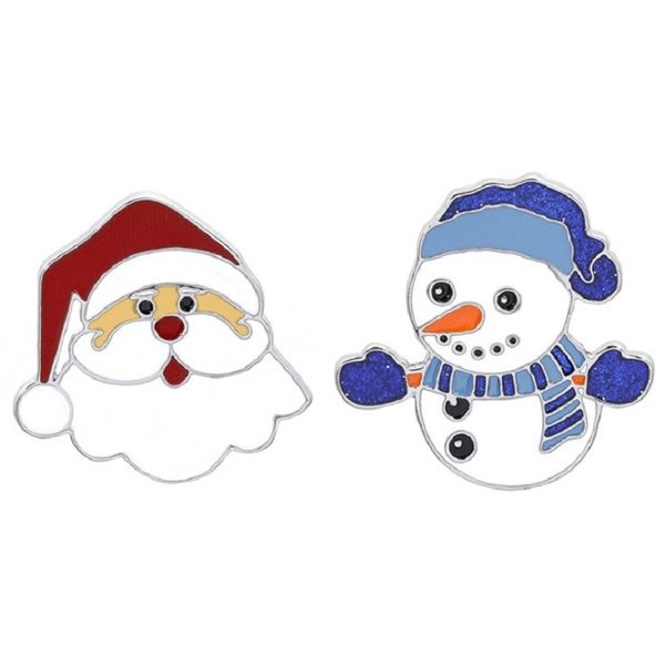 Homme de neige mignon petits drôles émail pour femmes PINS Broches fille hommes de cadeau de Noël Demin Shirt Décor Broche Métal Kawaii Badge