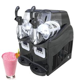 Máquina de fusión de nieve, tanque doble eléctrico, nieve, barro, hielo, bebidas, máquina de bebidas frías, máquina de granizado de nieve