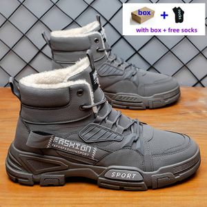 Neige moelleuse d'hiver hommes épais hommes chauds confortables bottes de cheville extérieure fourrure de coton pour hommes décontractés de chaussures densiner usine C302-1 40 S