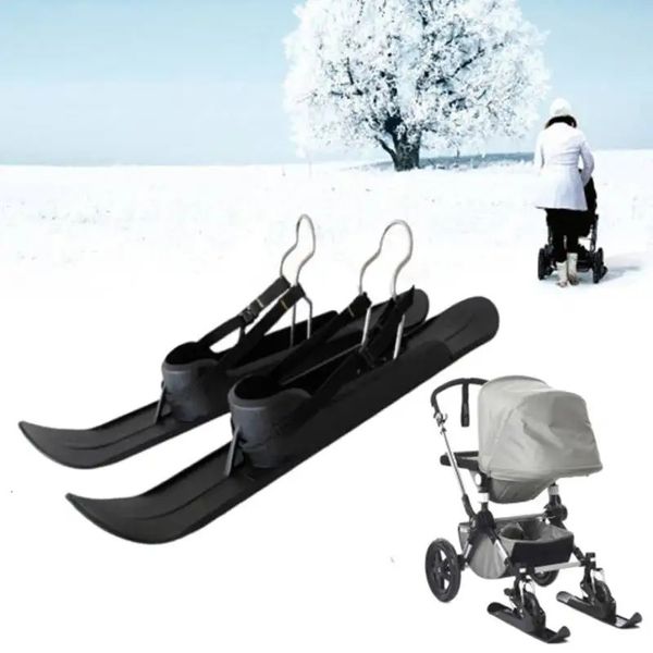 Snow Sled Board Universal Ski Plate Sled Ski Board Skiing Toboggan Beach Skateboard pour les vélos d'équilibre de poussette 231227