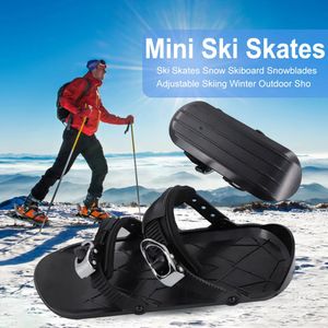 Snowboardbindingen Mini korte skischaatsen Snowboardlaarzen Skiboards Verstelbare korte schoen Sneeuwbladen Draagbaar Past in uw rugzak 231116