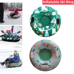 Snowboards Ski's 90117cm Sneeuwslee Slee Kinderslangen Winterslee Ski-accessoires Ski-ringpad Sport Verdikte opblaasbare skicirkel 231016