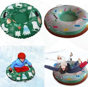 Snowboards, esquís, anillo de esquí inflable, círculo de esquí de invierno con mango, tabla de esquí de trineo flotante, tubo de nieve para exteriores de PVC