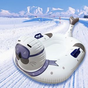 Tube à neige gonflable pour skis et snowboards, résistant au gel, 47 pouces, traîneau à neige pour l'extérieur et l'hiver, 231016