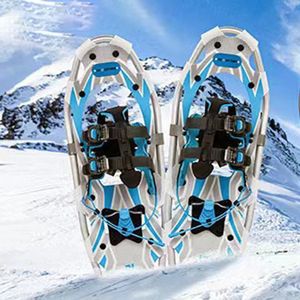 Snowboards Esquís Juego de raquetas de nieve ligeras Zapatos para caminar en el campo de nieve al aire libre Aleación de aluminio Antideslizante Zapatos de montaña de nieve ajustables 231010