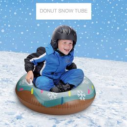 Snowboards Esquís Al aire libre PVC engrosado Inflable Donut Círculo de esquí Durable Desgaste Resistente al desgaste Tubo de neumático de trineo Anillo de esquí Almohadilla Accesorio deportivo 230925