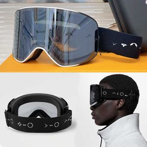 Snowfall Máscara de esquí 2023 Invierno Últimas gafas de esquí Resistente a los rayos UV Correa de reloj ajustable Lente con logotipo Marca de moda Diseñador Máscara Gafas de sol Z2079U Con caja original