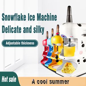 Trituradoras de copos de nieve Máquina de hielo Mianmian continua Cepilladora Carrielin Rompedor automático completo con cubierta Equipo de tienda de té de leche Comercial 110V 220V