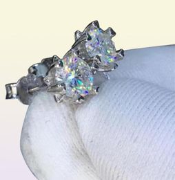 Boucles d'oreilles de flocons de neige 2020 Moisanite Cut Total 100CT Test de diamant passé Moissanite Silver Bijoux Bijoux Girlfone Girld 31843619229243