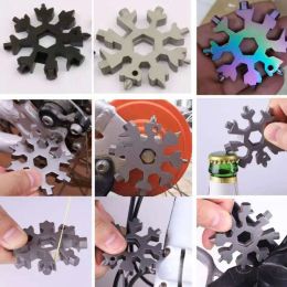 SnowFlake Multitool Snow Multi-Tool Tobuviver Bike Tools Keychain Bag Tag Hex Wrench Key Bottle Ouvre-bouteille
