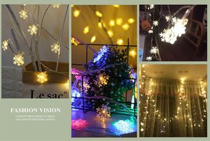 Snowflake Strings Christmas Light Strings Led Lantern Batterij Box Licht Strings Nieuwjaar Spring Festival Kerst Tree Holiday Decoration S