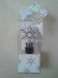 Sneeuwvlok wijnfles stop herbruikbare drankfles Covervacuum verzegelde plug in geschenkdozen bruiloft gunsten