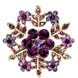 Broche de copos de nieve, broche de Navidad con diamantes de imitación, alfileres de cristal, copo de nieve grande, broches temáticos de nieve de invierno para hombres y mujeres