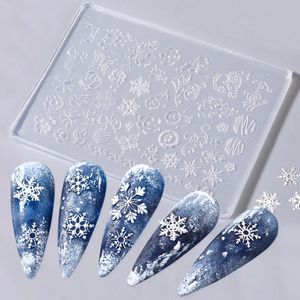 Flocons de neige nail art Silicone Mélanges d'hiver Pochies d'impression en gel Butterflies en relief