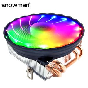 Snowman 4 THIEP TIRES CPU refroidisseur RGB 120 mm PWM 4 PIN PC RADIATEUR INTEL Intel LGA 2011 1700 1150 1151 1155 AM3 Fan de refroidissement du processeur 240314