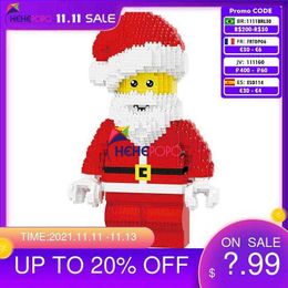 Snowman Block Diamond Building Blocks 1910pcs Santa Claus Action Figures Building Bricks DIY Assembly Christmas Gift Kid Toy Y1130