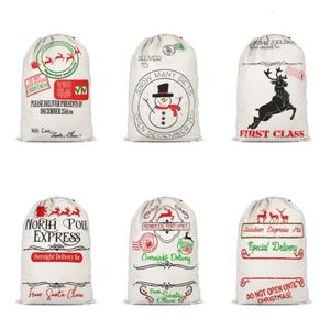 Snowman Claus Christmas Bag Santa Gift Boy Girl Farty Pocket Pocket Pocke Personnalisez les bas de bonbons présents 1010