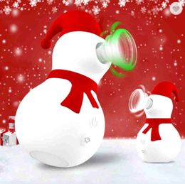 Snowman Sucker Vibrators Sex Shop Vrouwelijke masturbator Zuigen tepelmassager Magnetic Charging Clitoral Stimulator Sex Toys voor paar