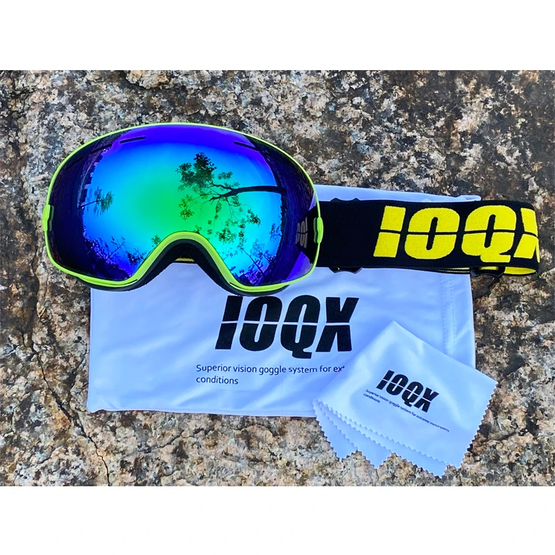 Goggle da sci in motoslitta doppi strati Uv400 anti nebbia grandi occhiali da sci da sci di neve uomini donne occhiali da snowboard