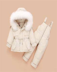 Combinaison de neige pour enfants 039s, salopette d'hiver pour filles, ensemble de vêtements pour enfants à 30 degrés, veste en duvet de canard pour bébé, combinaison Parka pour tout-petits Coa1845696