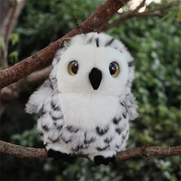 Sneeuwuil Anime Leuke Plushie Falcon Vogel Knuffels Levensechte Dieren Simulatie Gevulde Pop Kawai Speelgoed Geschenken Kinderen 240325