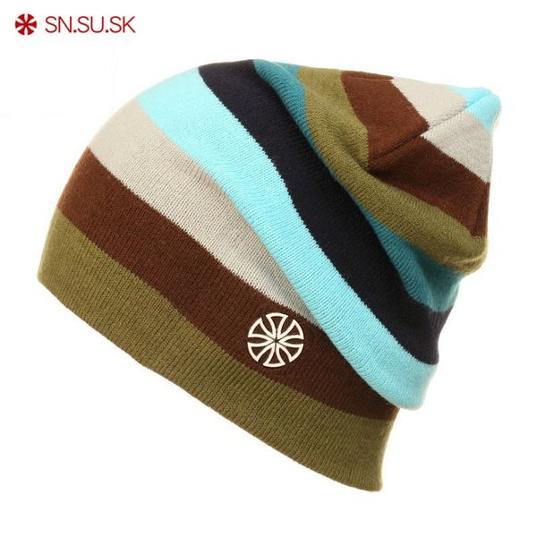 SNSUSK Marca Invierno Snowboard Sombrero de esquí Patinaje Lot Caps Skullies y gorros para hombres Mujeres Color del arco iris Hip Hop Caps 02-9072 Y201024