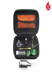 Snuff Snorter Kit en toile avec pochette en cuir PU, bouteille de pilule en verre, pot de cachette de tabac, épices en métal, broyeur d'herbes de tabac Metal Snuff Snorter7496821