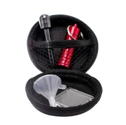 Snuff Snorter Sniffer Bottle Zipper Bag Kit Portable Pill Funnel Herb Bottle Jar Design innovant Spice Miller Smoking Store Case Hot Cake