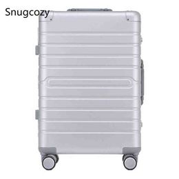 Snugcozy aluminium matériau taille parfaite voyage bagages Spinner marque haute qualité valise J220708 J220708