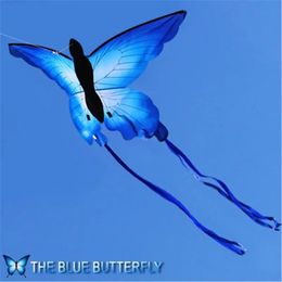 So Beautiful Blue Butterfly Kite Outdoor Fun Kite With 30m Line Kids Toy Summer Sports 240419