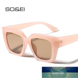 SOEI Mode Cat Eye Femmes Lunettes De Soleil Vintage Jelly Pink Tea Lunettes Tendance Hommes Carrés Lunettes De Soleil Nuances UV400 Prix Usine Conception Experte Qualité Dernier Style