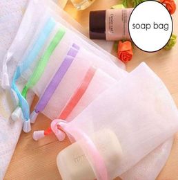 Sac à savon éponges mousse maille savonné gant pour nettoyage moussant filet de bain gants de salle de bain Mesh5573458