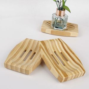 Soap Box Natural Bamboe Derees Bath Soap Holder Bamboe Case Tray Wooden Prevent Mleptwein Drain Boxs badkamer toilet gereedschap gereedschap