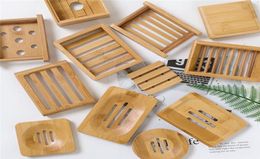 Zeepschotelhouder houten natuurlijke bamboe zeepschotel eenvoudige bamboe zeephouder rekplaat bakvak rond vierkant case4876440
