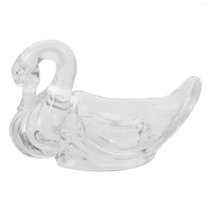 Porte-savons 1 pièce, support en acrylique, plat Transparent en forme de cygne